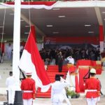 Kapolres Aceh Besar Inspektur Upacara Penurunan Bendera HUT Ke-77 RI
