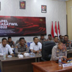 Kapolres Aceh Jaya Diwakili Wakapolres Hadiri Apel Kasatwil Tahun 2022 Secara Virtual