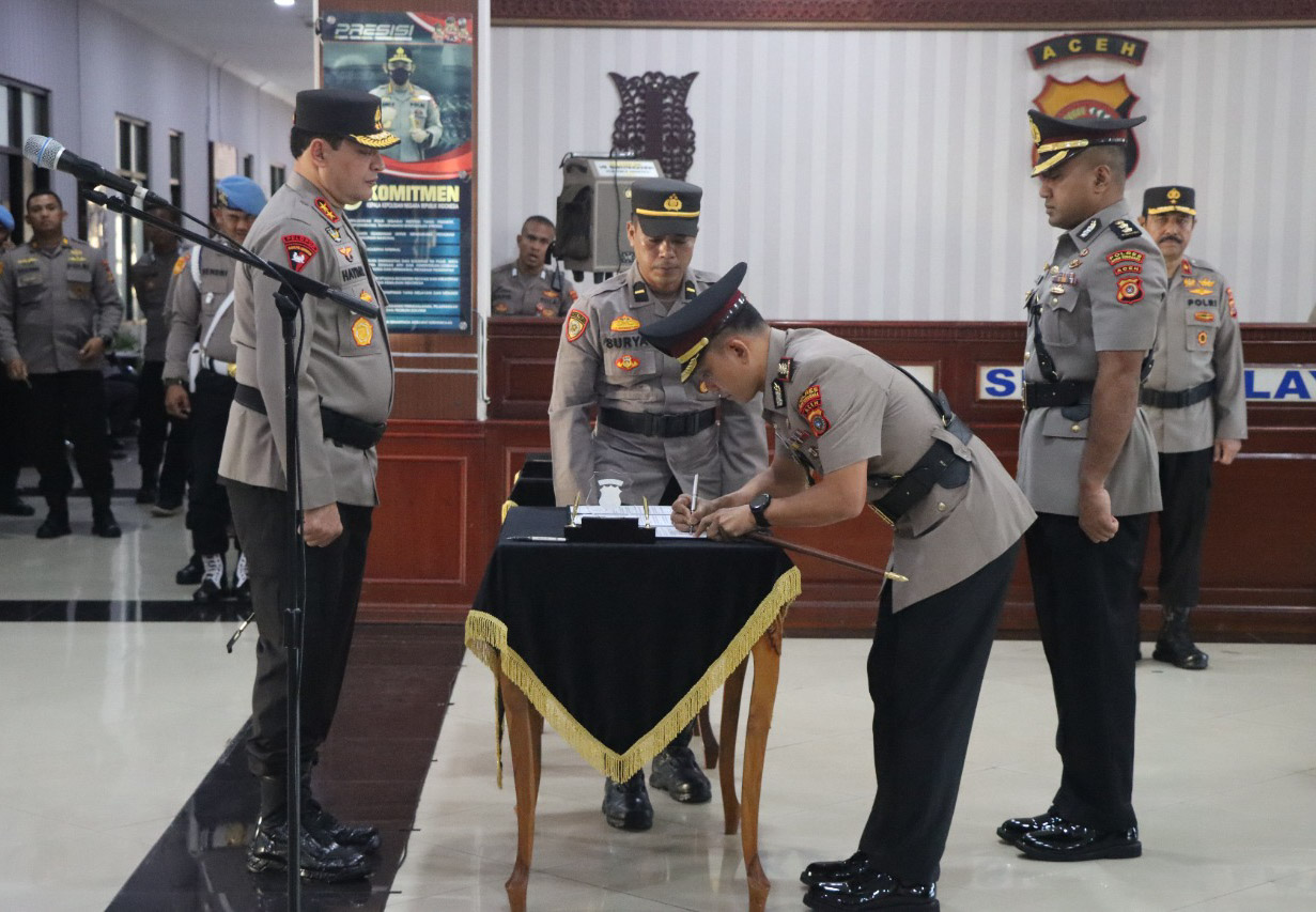Kapolda Aceh Pimpin Sertijab Sejumlah Jabatan PJU dan Kapolres Jajaran