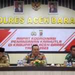 Polres Aceh Barat Bersama Forkopimda Gelar Rapat Koordinasi Penanganan Karhutla*