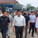 Direktur Hubungan Kelembagaan Jasa Raharja Bersama MenteriPerhubungan Cek Kondisi Arus Balik Lebaran 2023 di Sumatera Selatan