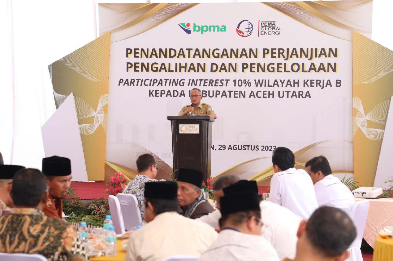 Pj Bupati Apresiasi Penandatanganan Pengalihan PI 10 Persen untuk Pemkab Aceh Utara