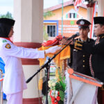 Kapolres Subulussalam Pimpin Upacara Penurunan Bendera HUT RI Ke-78